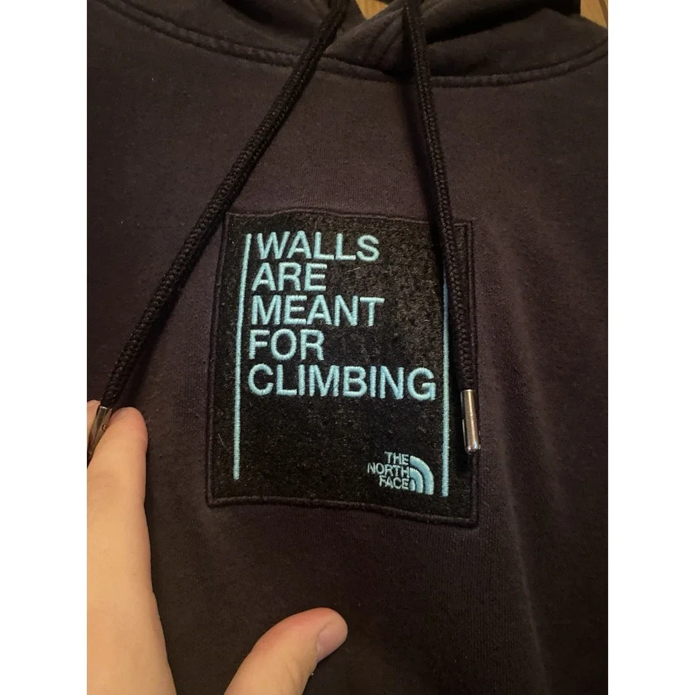 The North Face Walls Are Meant For Climbing Graphic Hoodie Sweatshirt Men's